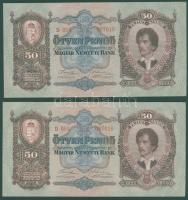 1932. 50P(2x) egymásutáni sorszámokkal T:I