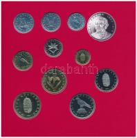 1994. 10f-200Ft (11xklf) forgalmi sor dísztokban, közte 1994. 200Ft Ag "Deák" T:PP Adamo F...