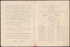 1936 Bp., Meghívó az "Óbudai Dalkoszorú" farsangi báljára, foltos