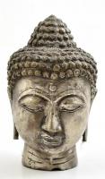 Tibeti ezüst (Ag. 50% alatti ezüst tartalommal) Buddha fej, jelzés nélkül, m: 15,5 cm