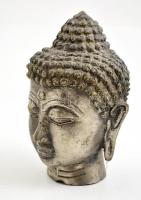 Tibeti ezüst (Ag. 50% alatti ezüst tartalommal) Buddha fej, jelzés nélkül, m: 15,5 cm