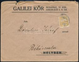 1913 Bp., A Galilei Kör programja, borítékkal