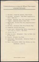 1918 Hatvan, Az állomásparancsnokság által rendezett kabaré műsorának meghívója  és programja, 2 db