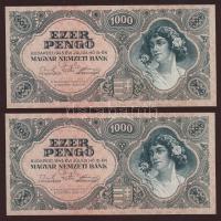 1945. 1000P(2x) egymásutáni sorszámokkal T:I