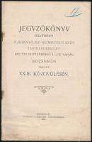 1902 Rozsnyói tanító egyesület közgyűlésének jegyzőkönyve. 14p.