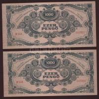 1945. 1000P(2x) egymásutáni sorszámokkal T:I