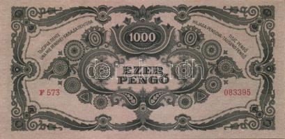 1945. 1000P "B" lemezhibás bélyeggel T:I