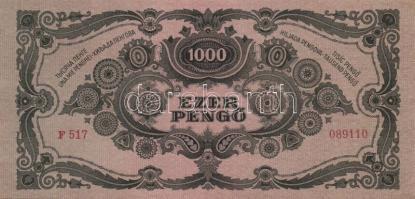 1945. 1000P "B" lemezhibás bélyeggel T:I