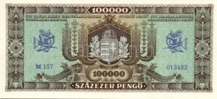 1945. 100000P (2x) egymásutáni sorszámokkal T:I