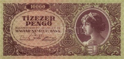 1945. 10000P + 10000P bélyeggel T:I