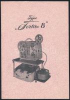 cca 1950-1960 Terta filmvetítő és távbeszélő készülék képes prospektusa, az egyik angol nyelven, 2 db