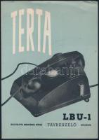 cca 1950-1960 Terta filmvetítő és távbeszélő készülék képes prospektusa, az egyik angol nyelven, 2 d...