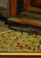 Detre jelzéssel: Anya a gyermekével. Olaj, vászon, keretben, 60×80 cm