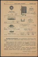 1938 Bp. VI., Kátai József tűzhely, fémveret, lakásfelszerelés üzletének képes árjegyzéke, 20p