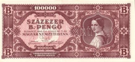 1946. 100000P B.-pengő(2x) T:I