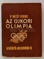 Dr. Mező Ferenc: Az újkori olimpia Athéntől Melbournig (1896-1956). Bp., 1956, Sport Lap- és Könyvkiadó. Kiadói papírkötés, kissé kopottas állapotban.