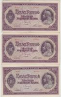 1945. 100P (6x) közte 2db sorszámkövető és 2db közeli sorszám T:I-,II,III