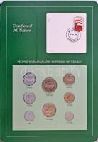 Dél-Jemen 1964-1984 1F-250F (7xklf), Coin Sets of All Nations forgalmi szett felbélyegzett kartonlapon T:1-,2  South Yemen 1964-1984. 1 Fil - 250 Fils (7xdiff), Coin Sets of All Nations coin set on cardboard with stamp C:AU,XF