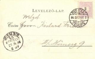 1898 Budapest II. Szent Lukács és Császár fürdő (apró szakadás / tiny tear)