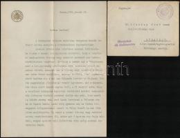 1941 A kassai (Felvidék) Királyi Főügyész levele börtön témában, eredeti borítékkal, jó állapotban