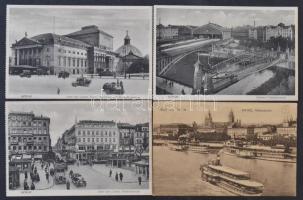 70 db RÉGI külföldi városképes lap sok érdekességgel, többsége szép állapotban / 70 pre-1945 European town-view postcards with many interesting cards in mostly good quality