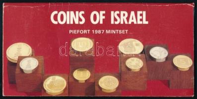 Izrael 1987. 1a-1Sh (5xklf) piefort forgalmi sor karton tokban T:1 
Israel 1987. 1 Agora - 1 Sheqel...