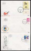 9 different FDC's, 1970-1978 9 klf tabos FDC