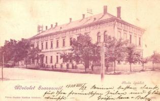 1900 Szarvas, Posta épület. Véver Oszkár kiadása (EK)