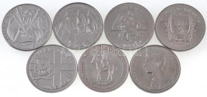 Falkland szigetek 1977. 50p Cu-Ni "A királynő ezüst jubileuma" + 1982. 50p Cu-Ni "Az ...