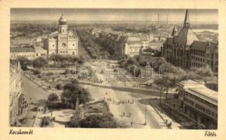 Kecskemét, zsinagóga, Magyar Általános Hitelbank. Zsidó templom a földrengés után - 2 db képeslap, e...