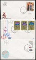 1970-1978 8 db klf tabos FDC, 1970-1978 8 diff. FDC-s with stamps with tab