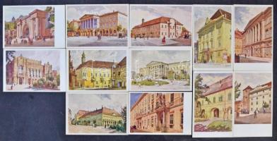 Budapest. A Régi Budapest II. és IV. sorozat egyenként 12-12 lappal saját tokjában. Műemlékek Ország...