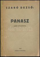 Szabó Dezső: Panasz. Ujabb tanulmányok. Bp.,1923, Ferrum, 128+4 p. Javított gerincű félvászon-kötés, kissé szakadozott, kissé hiányos elülső borítóval. Első kiadás.