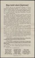 1907 Komárom, 2 db korteslevél a komáromi (Felvidék) helyhatósági választásokkal kapcsolatban, szép állapotban