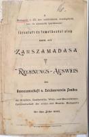 cca 1880-1920 Okmány és nyomtatvány gyűjtemény, Gyűrűs mappában kb 80 klf okmány, kisnyomtatvány, ve...