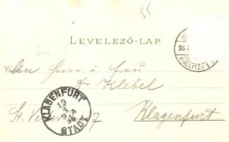 1896 (Vorläufer!) Budapest XIV. Városliget, Az Ezredéves Kiállítás Ünnepi Csarnoka, Igazgatósági épü...