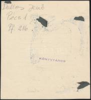 Dallos Jenő (1940-): Marionett (cca 1980). Tus, papír, jelzett, 16,5×15 cm