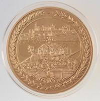 DN "Hunyadi Mátyás koronázása 1464" aranyozott fém emlékérem (46mm) T:PP