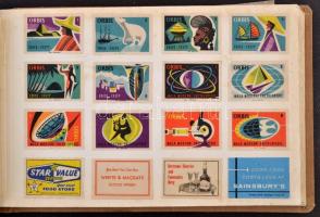 Magyar és külföldi gyufacímke gyűjtemény két berakóban kb 800 db