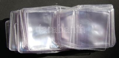 Víztiszta éremtok 60x60mm, 100db, használatlan!