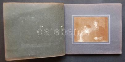 Régi szecessziós fotóalbum 20db keszthelyi és családi képpel