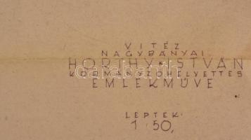 1944 A Kisfaludi Strobl Zsigmond tervezte, meg nem valósult Horthy István-emlékmű 1:50 arányú építés...