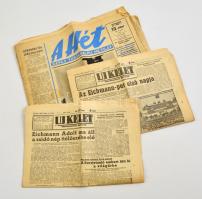 1961 3 db Izraelben megjelent magyar nyelvű újság (A Hét, Új Kelet)