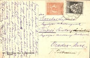 Nagyszalonta, Salonta; Arany emlékszobák az Arany Emlék Egyesület bérházával, Wessely és Bíró üzlete...