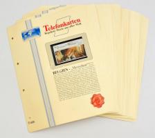 Látványos telefonkártya gyűjtemény 33 db különböző  használatlan telefonkártya a világ minden tájáró...