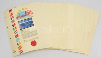 ECU ritkaságok. Látványos telefonkártya gyűjtemény 33 db különböző  használatlan telefonkártya az Eu...