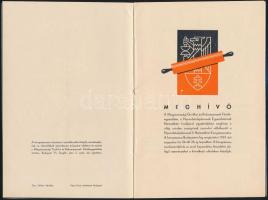 1937 Bp., A Nyomdatulajdonosok 5. Nemzetközi Kongresszusa meghívó és programfüzet