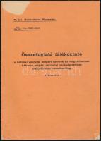 1940 a Magyar Királyi Honvédelmi Minisztérium összefoglaló tájékoztatója a katonai szervek, polgári szervek és magánüzemek háborús polgári személyi szükségleteinek biztosítására vonatkozólag, tervezet, papírkötésben, jó állapotban