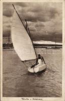 Balatoni vitorlák 10 db régi lap