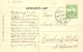 Érsekújvár, Nové Zámky; Nyitra folyó, híd. W. L. Bp. 436. / Nitra river, bridge